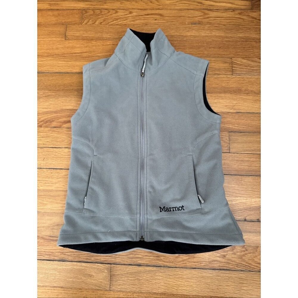 Marmot Windstopper Fleece Full Zip Sleeveless Vest Gray Women's XS